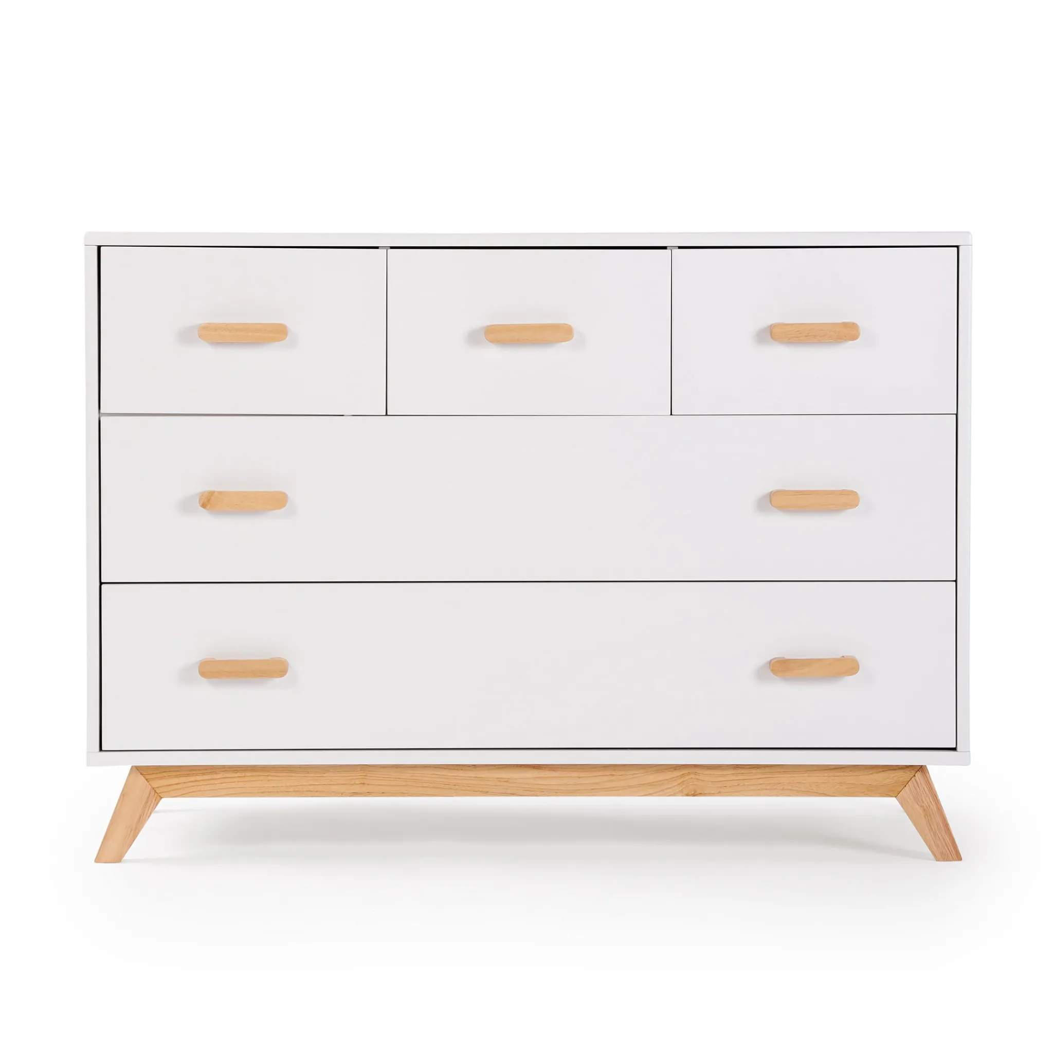Dadada Baby Soho 5-Drawer Dresser - White / Natural