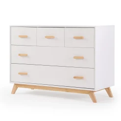 Dadada Baby Soho 5-Drawer Dresser - White / Natural