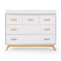 Dadada Baby Soho 5-Drawer Dresser - White / Natural