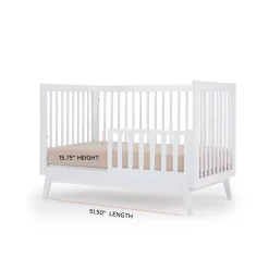 Dadada Baby Soho 3-In-1 Convertible Crib - White