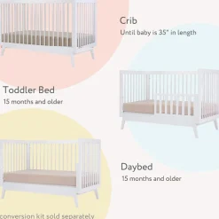 Dadada Baby Soho 3-In-1 Convertible Crib - White