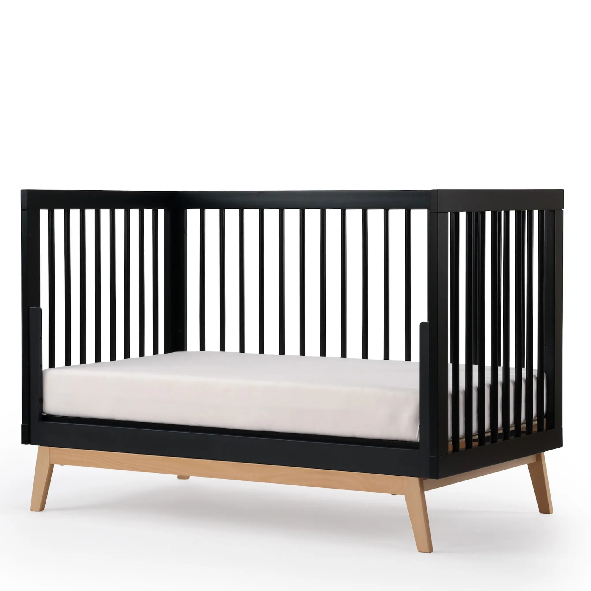 Dadada Baby Soho 3-in-1 Convertible Crib - Black / Natural
