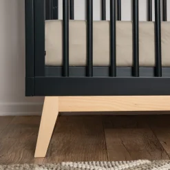 Dadada Baby Soho 3-in-1 Convertible Crib - Black / Natural
