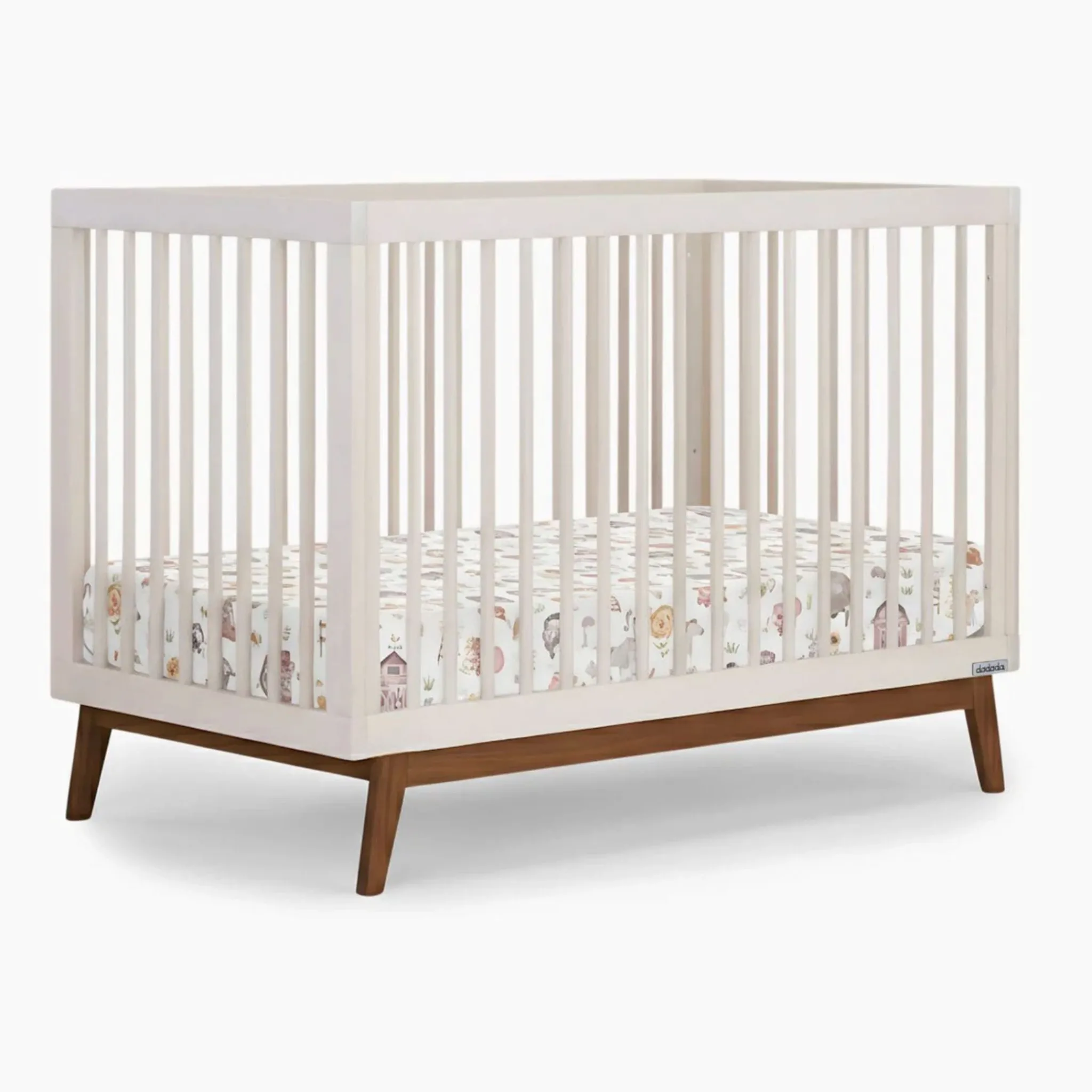 Dadada Baby Cribs & Mattresses|Cribs & Mattresses>Soho 3-in-1 Convertible Crib - Almond Milk / Walnut