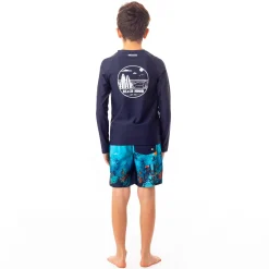 Kids/BOY Nano Solid Long Sleeves UV Rashguard 7-10y