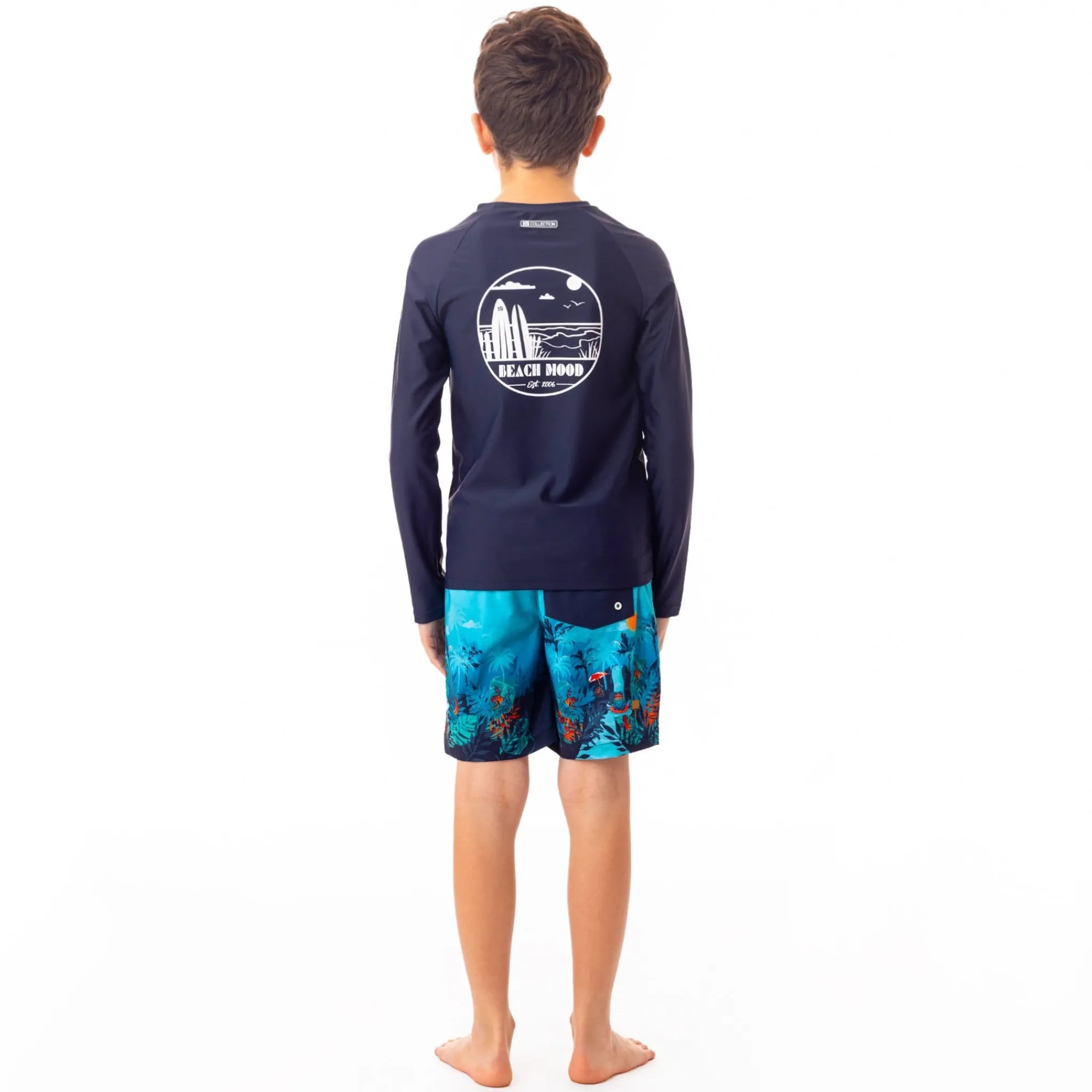 Kids/BOY Nano Solid Long Sleeves UV Rashguard 7-10y