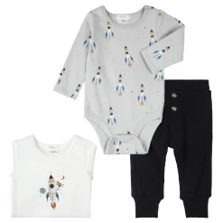 BOY Firsts par Petit Lem Space 3 Piece Set 3-24m