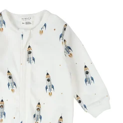 BOY Firsts par Petit Lem Space Rocket Pajamas 0-12m