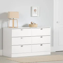 South Shore Storage Furniture>Spark 6 Drawer Chest - White