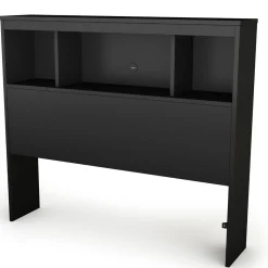South Shore Twin, Full & Queen Beds>Spark Twin Bookcase Headboard - Pure Black