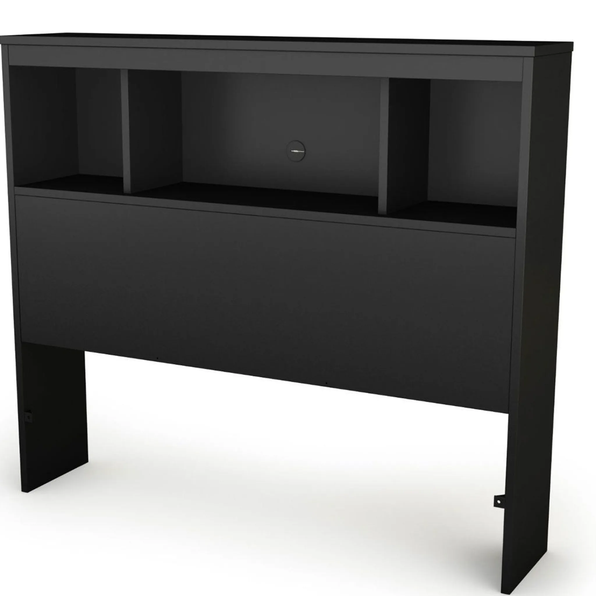 South Shore Twin, Full & Queen Beds>Spark Twin Bookcase Headboard - Pure Black