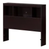 South Shore Twin, Full & Queen Beds>Spark Twin Bookcase Headboard - Chocolate