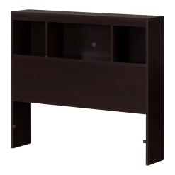 South Shore Twin, Full & Queen Beds>Spark Twin Bookcase Headboard - Chocolate