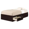 South Shore Spark Twin Mates Bed with Drawers - Chocolate