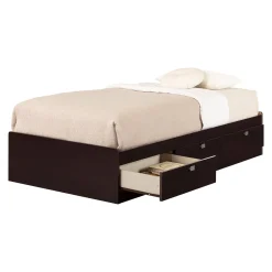 South Shore Spark Twin Mates Bed with Drawers - Chocolate