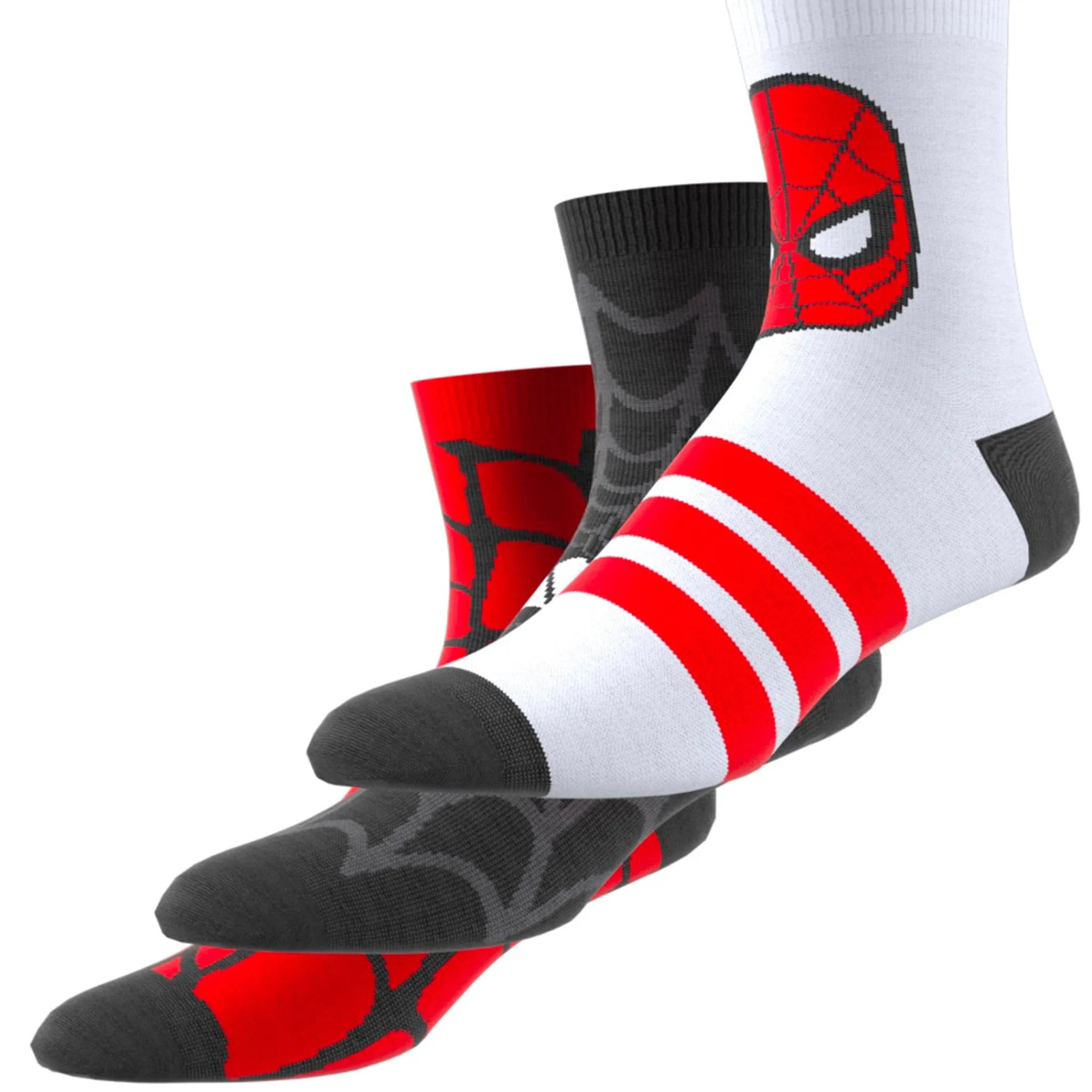 Kids/BOY Adidas Socks|Underwear & Socks>Spiderman 3-Pack Socks Sizes 5-10