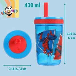 Kids Danawares Spiderman Tumbler With Straw