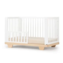 Dadada Baby Spirit 8-In-1 Convertible Crib - White/Natural