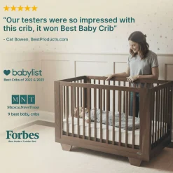 Dadada Baby Spirit 8-in-1 Convertible Crib- Walnut