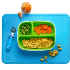 Kids Munchkin Spotless Silicone Placemats (2) - Blue/Green