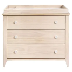 Babyletto Changing Tables>Sprout 3-Drawer Changer Dresser - Washed Natural / White