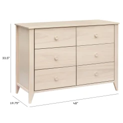 Babyletto Sprout 6-Drawer Double Dresser - Washed Natural