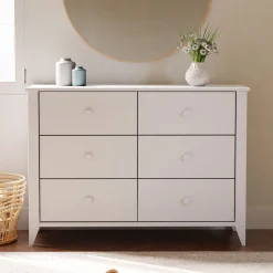 Babyletto Storage Furniture>Sprout 6-Drawer Double Dresser - White