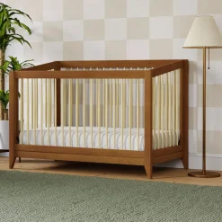 Babyletto Sprout 4-in-1 Convertible Crib withToddler Bed Conversion Kit - Chestnut / Natural