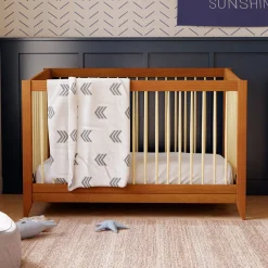 Babyletto Sprout 4-in-1 Convertible Crib withToddler Bed Conversion Kit - Chestnut / Natural