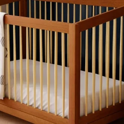 Babyletto Sprout 4-in-1 Convertible Crib withToddler Bed Conversion Kit - Chestnut / Natural