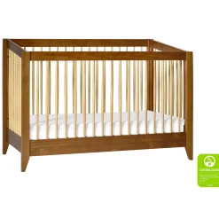 Babyletto Sprout 4-in-1 Convertible Crib withToddler Bed Conversion Kit - Chestnut / Natural