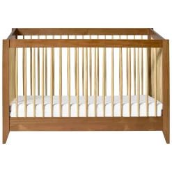 Babyletto Sprout 4-in-1 Convertible Crib withToddler Bed Conversion Kit - Chestnut / Natural