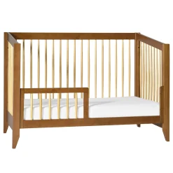 Babyletto Sprout 4-in-1 Convertible Crib withToddler Bed Conversion Kit - Chestnut / Natural