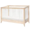 Babyletto Cribs & Mattresses|Cribs & Mattresses>Sprout 4-in-1 Convertible Crib withToddler Bed Conversion Kit - White / Natural