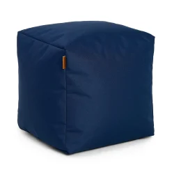 Arico Square Ottoman and Footrest - Navy Blue