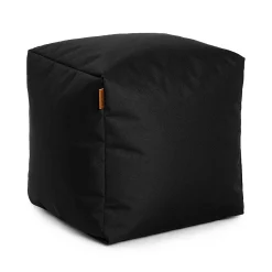 Arico Square Ottoman and Footrest - Onyx Black