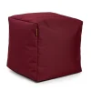 Arico Square Ottoman and Footrest - Bordeaux Red