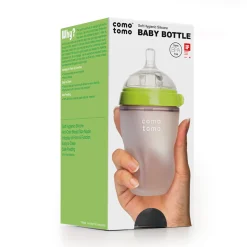 Como Tomo Squeezable Natural Flowing Bottle 8oz - Green