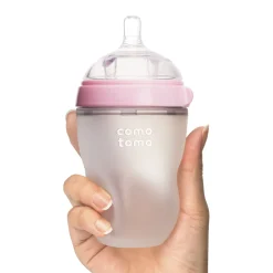 Como Tomo Breastfeeding|Bottles & Nipples>Squeezable Natural Flowing Bottle 8oz - Pink