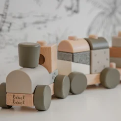 Label Label Stackable Train Olive