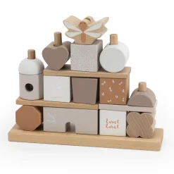 Label Label Stacking Blocks House - Nougat