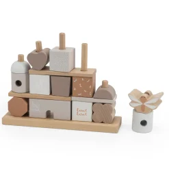 Label Label Stacking Blocks House - Nougat