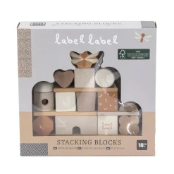 Label Label Stacking Blocks House - Nougat