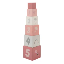 Label Label Stacking Blocks Numbers - Pink