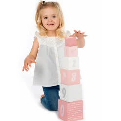 Label Label Stacking Blocks Numbers - Pink
