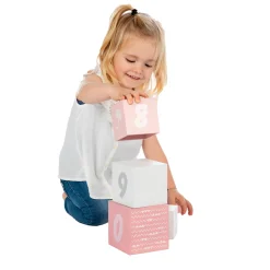 Label Label Stacking Blocks Numbers - Pink