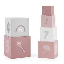 Label Label Stacking Blocks Numbers - Pink