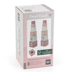 Label Label Stacking Blocks Numbers - Pink