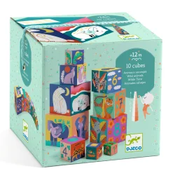Djeco Stacking Cubes - Wild animals