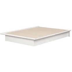 South Shore Twin, Full & Queen Beds>Step One Double Platform Bed - White